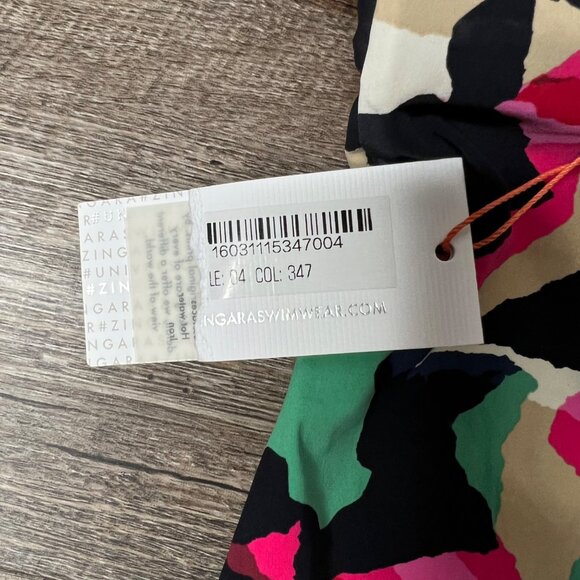 Zingara One Piece Swimsuit Size 4 Halter Multicolor Abstract NWT - Picture 9 of 10